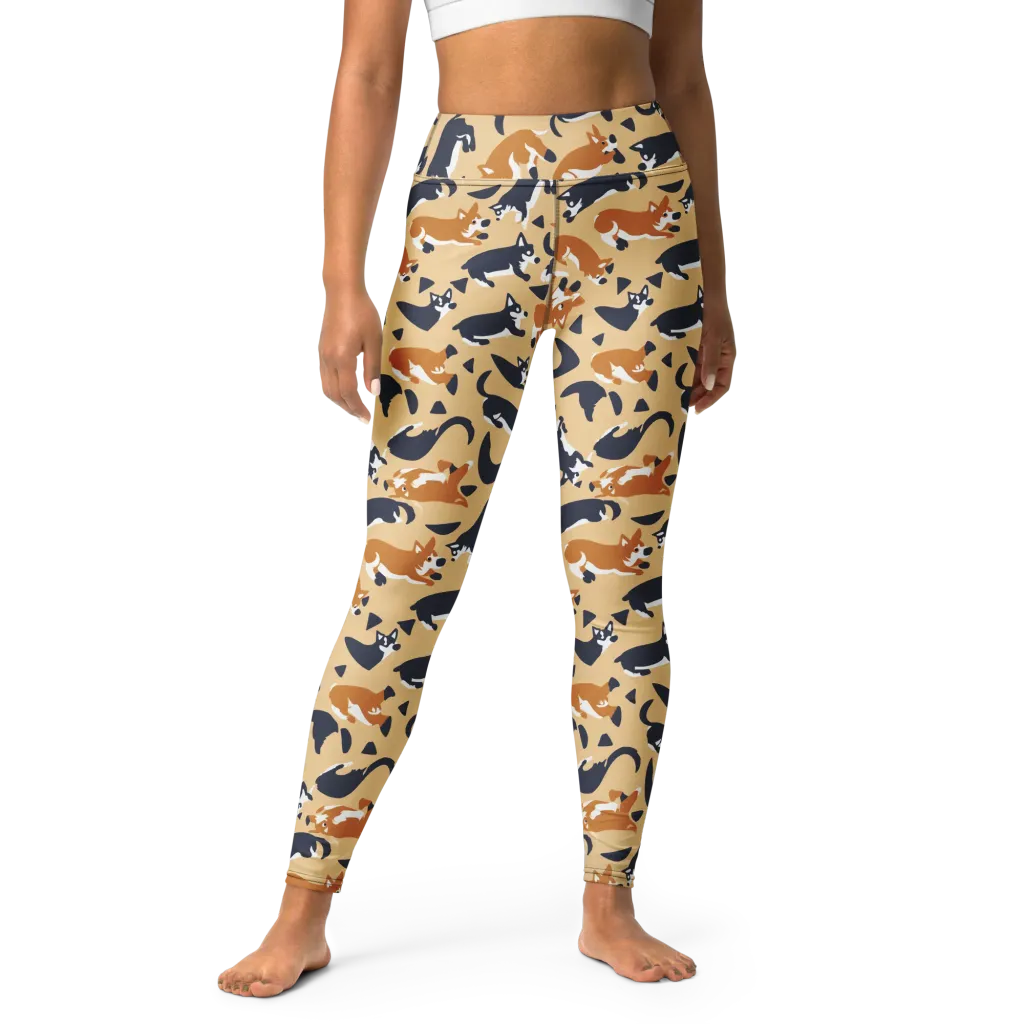 Midnight Herd on Yoga Leggings — Front