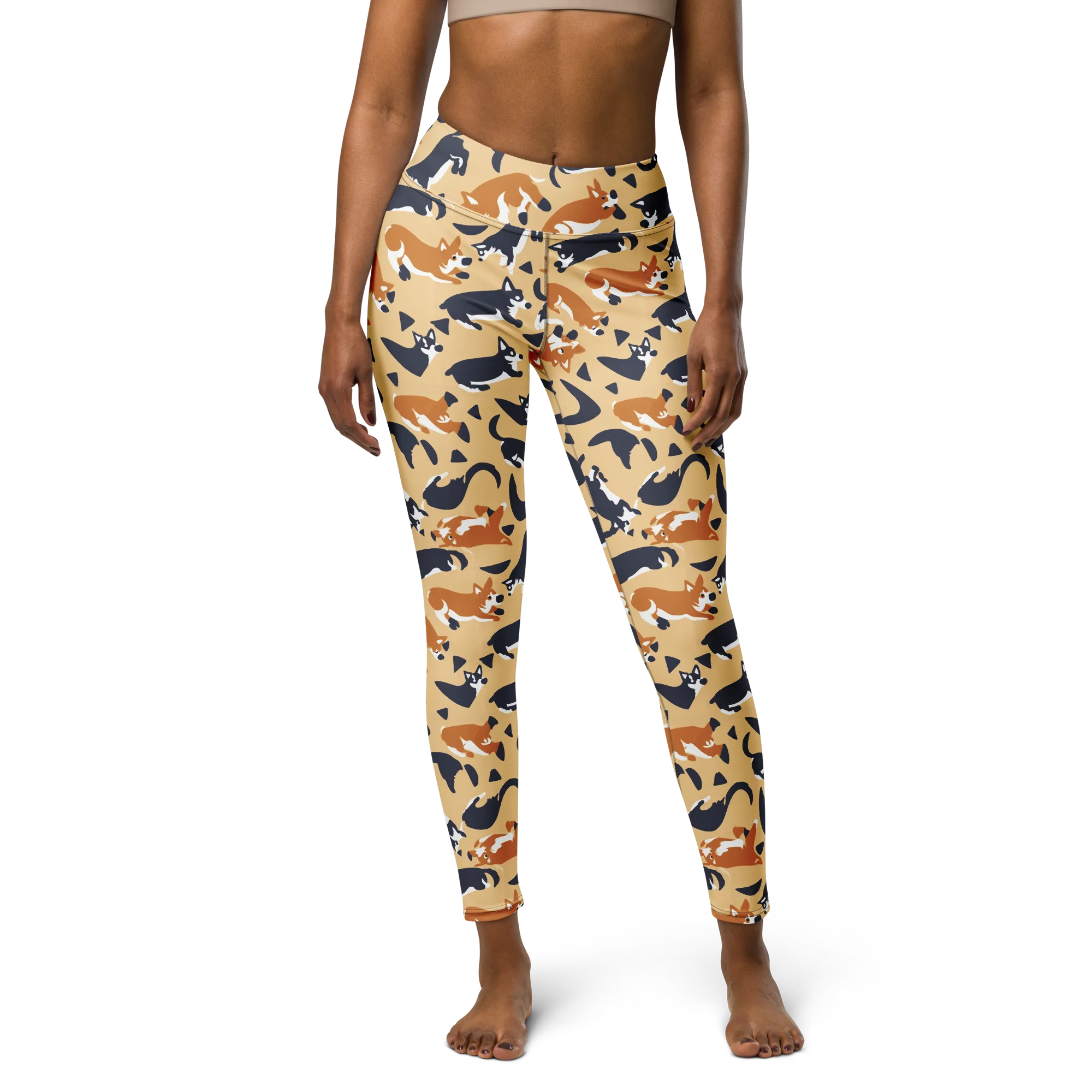 Midnight Herd on Yoga Leggings — Front
