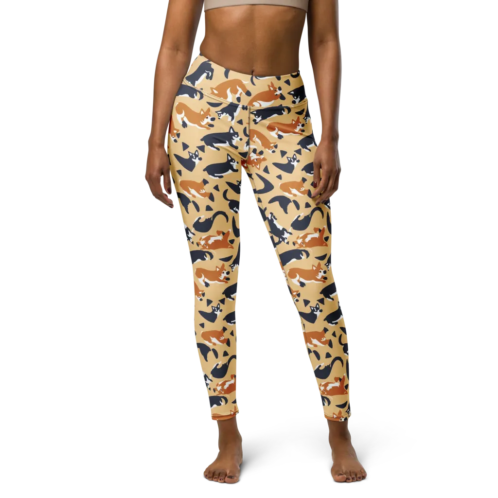 Midnight Herd on Yoga Leggings — Front
