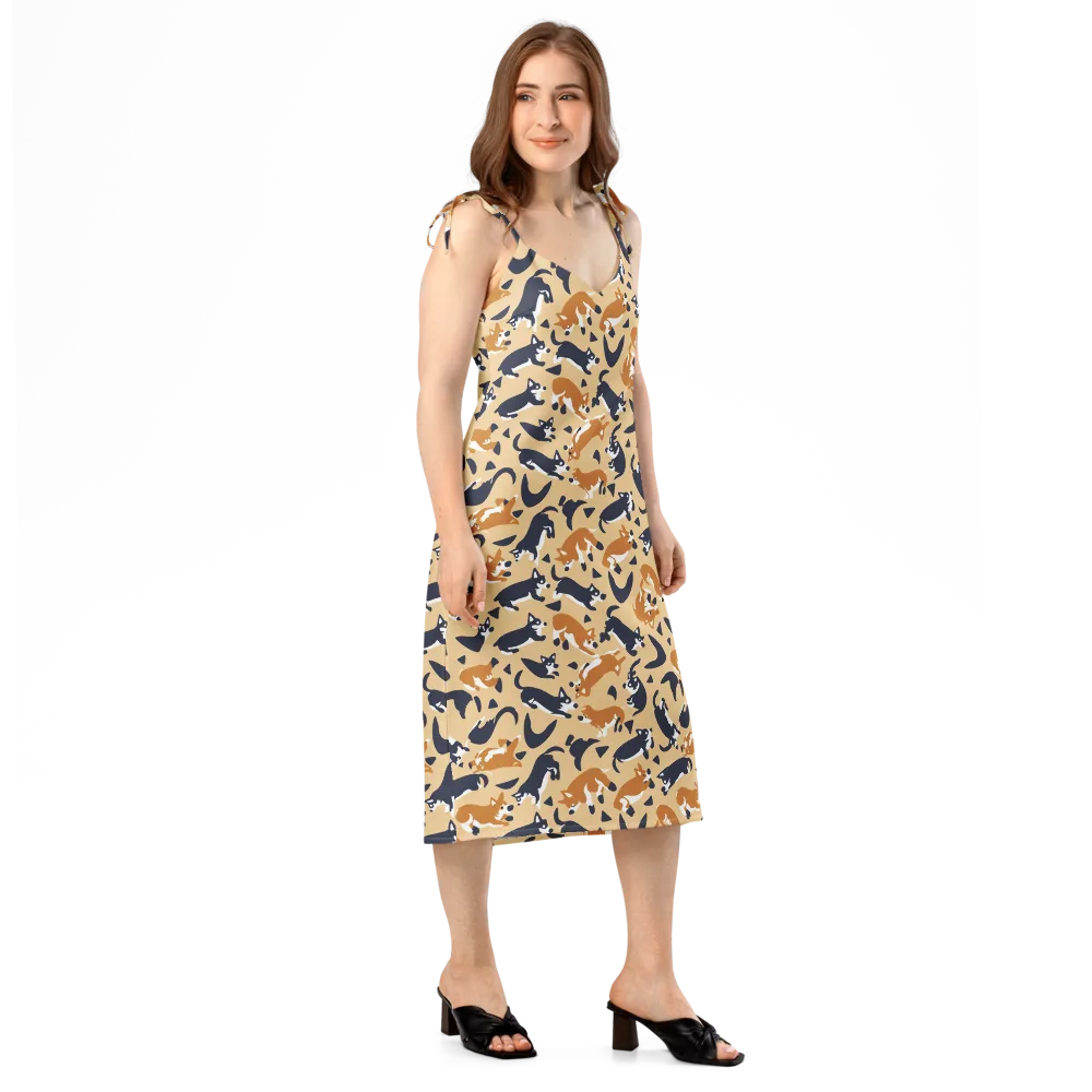 Midnight Herd on Slip Dress — Right Front