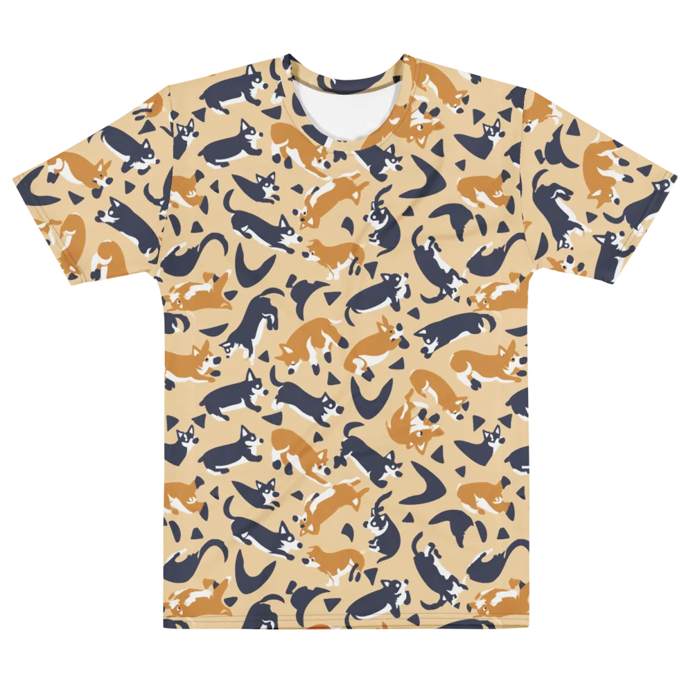 Midnight Herd on Men's Cotton Crew Neck T-Shirt — Front
