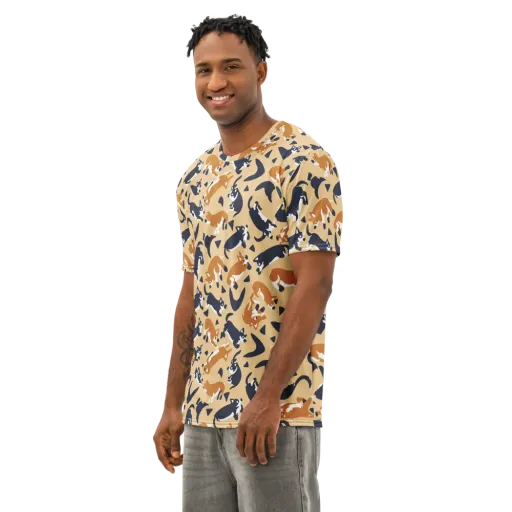 Midnight Herd on a Men's Cotton Crew Neck T-Shirt