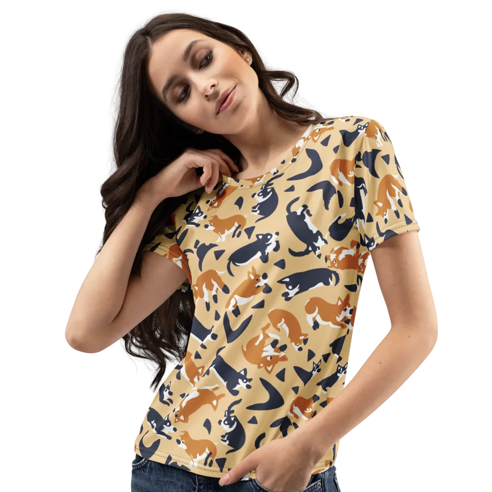 Midnight Herd on Women's Crew Neck T-Shirt — Left Front