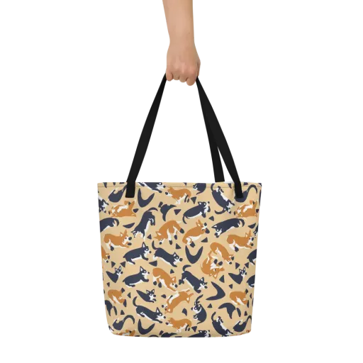 Midnight Herd on a Large Tote Bag W/ Pocket