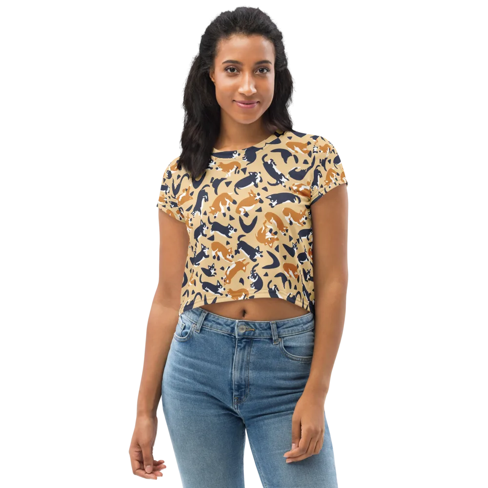Midnight Herd on Crop Tee — Front