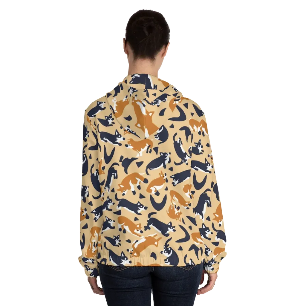 Midnight Herd on Women's Full-Zip Hoodie — Back On Person