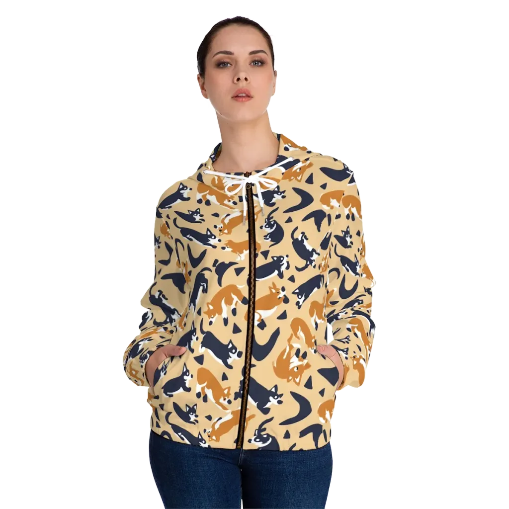 Midnight Herd on Women's Full-Zip Hoodie — Front On Person