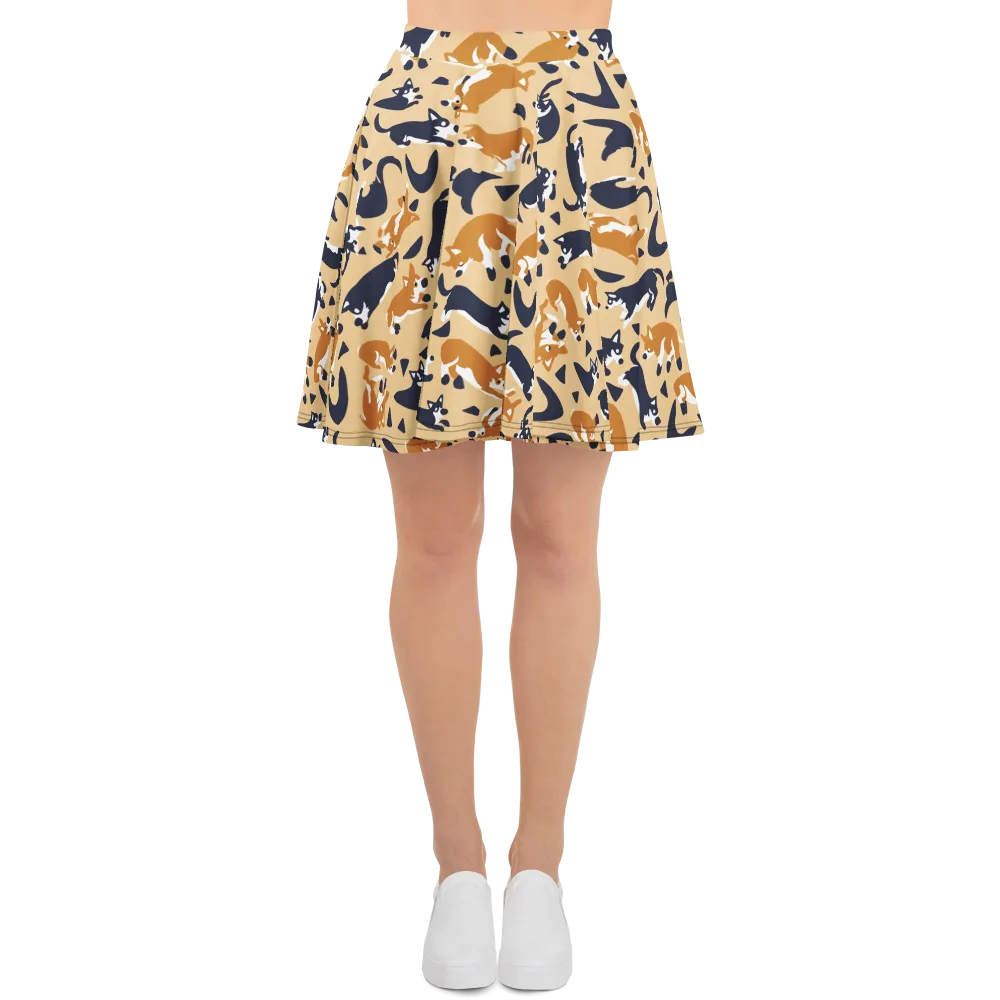 Midnight Herd on Skater Skirt — Front