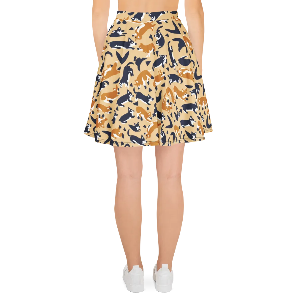 Midnight Herd on Skater Skirt — Back
