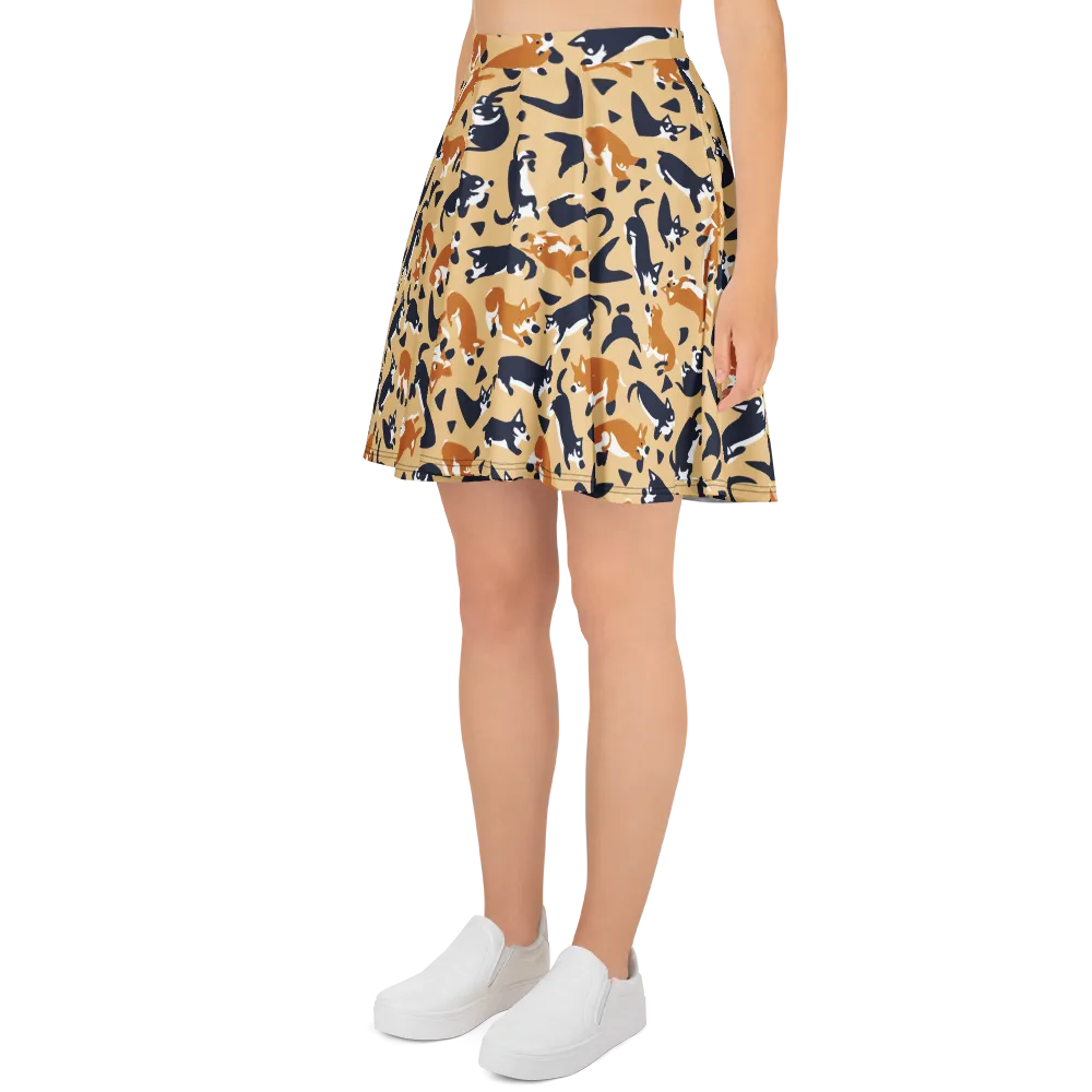 Midnight Herd on Skater Skirt — Left