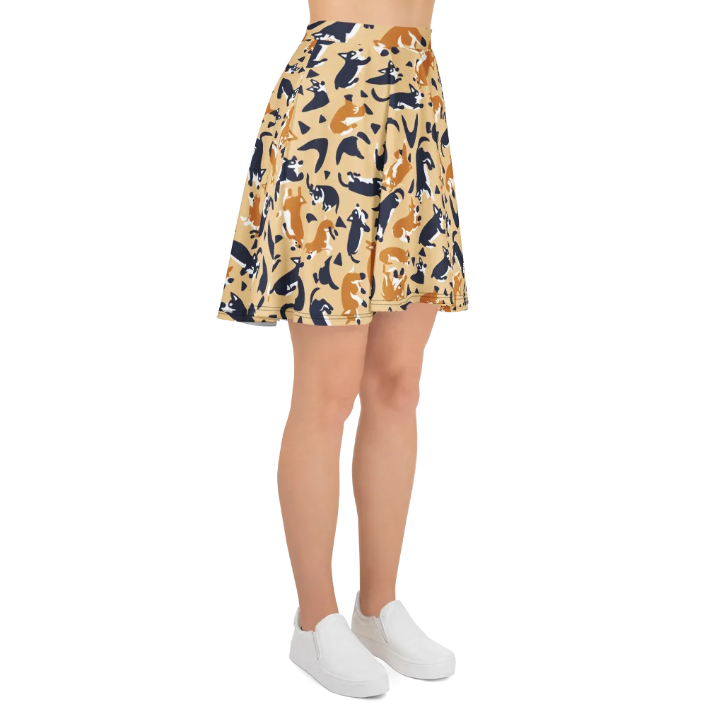 Midnight Herd on Skater Skirt — Right