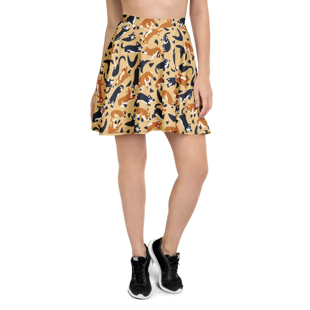 Midnight Herd on Skater Skirt — Front