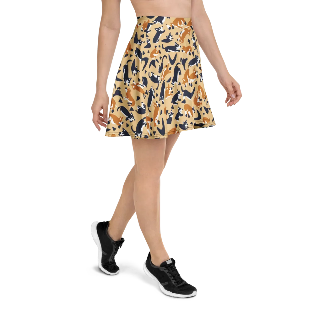 Midnight Herd on Skater Skirt — Right