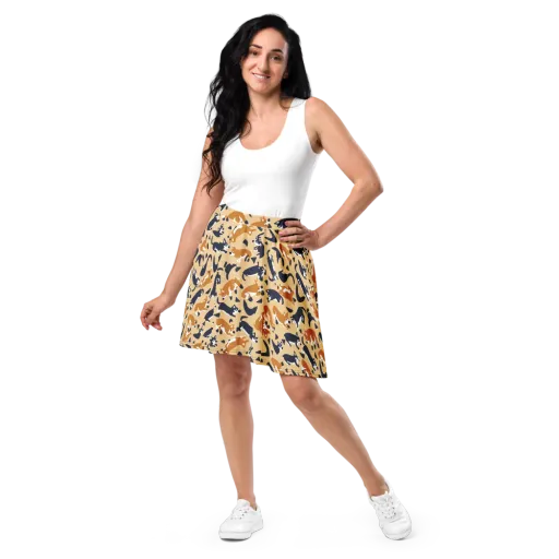 Midnight Herd on a Skater Skirt