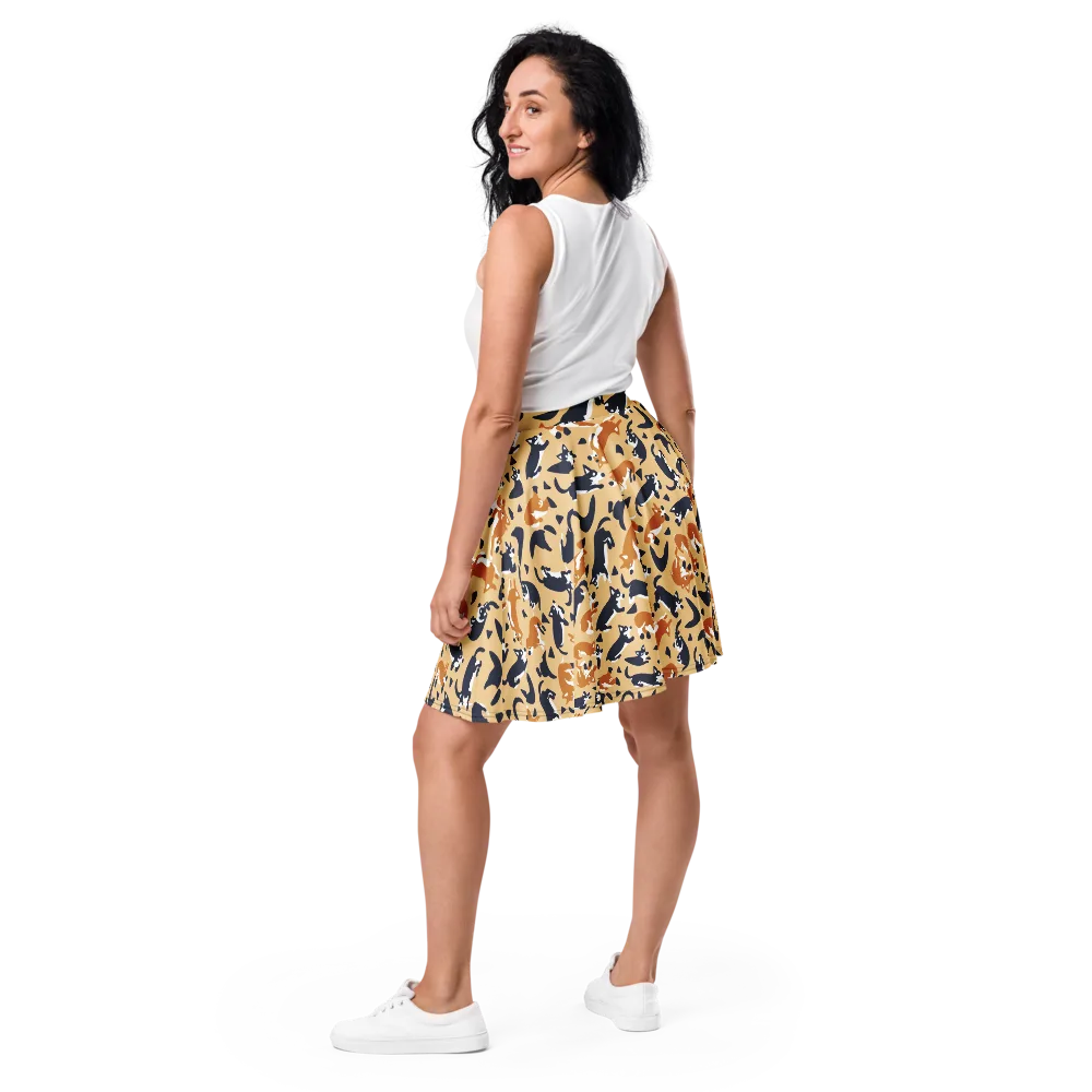 Midnight Herd on Skater Skirt — Back