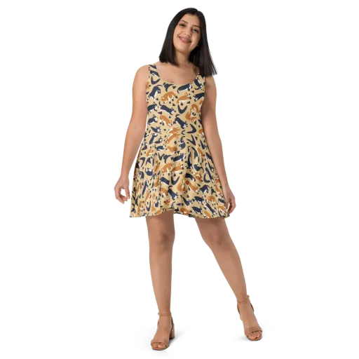 Midnight Herd on a Skater Dress