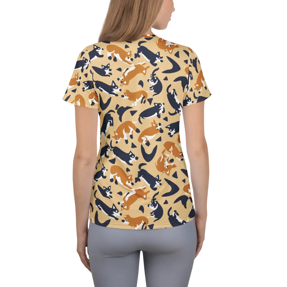 Midnight Herd on Women's Athletic T-Shirt — Back