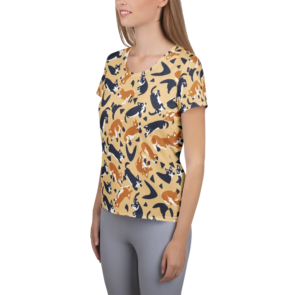 Midnight Herd on Women's Athletic T-Shirt — Left