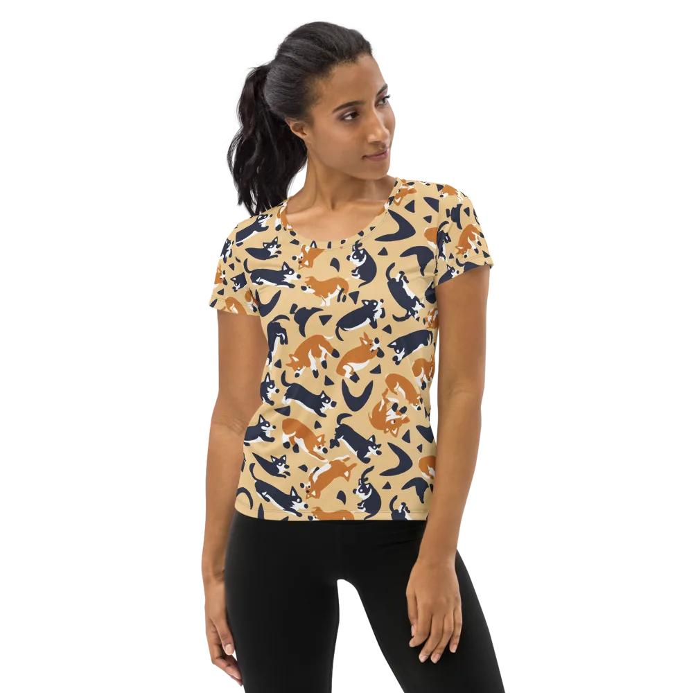 Midnight Herd on Women's Athletic T-Shirt — Front