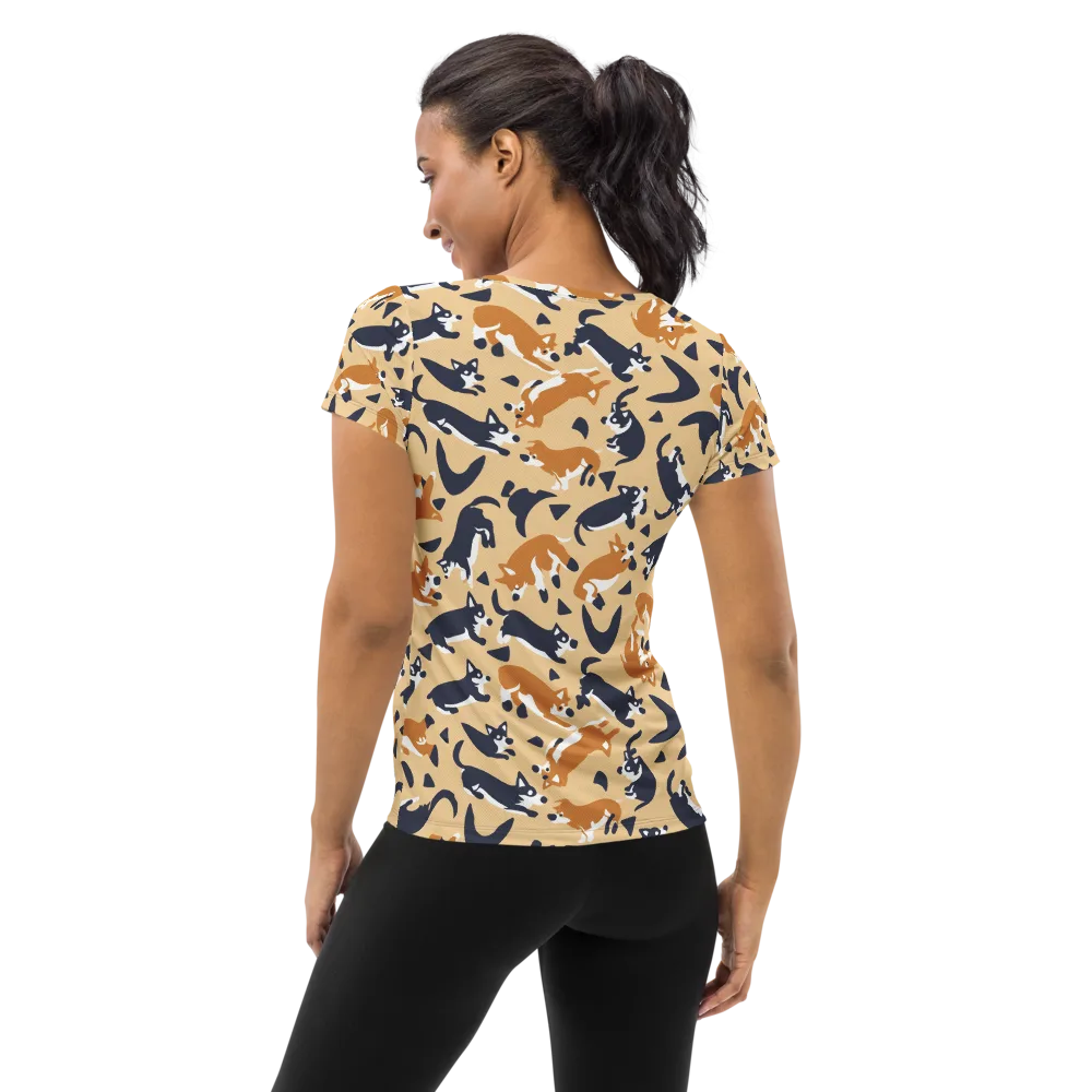 Midnight Herd on Women's Athletic T-Shirt — Back