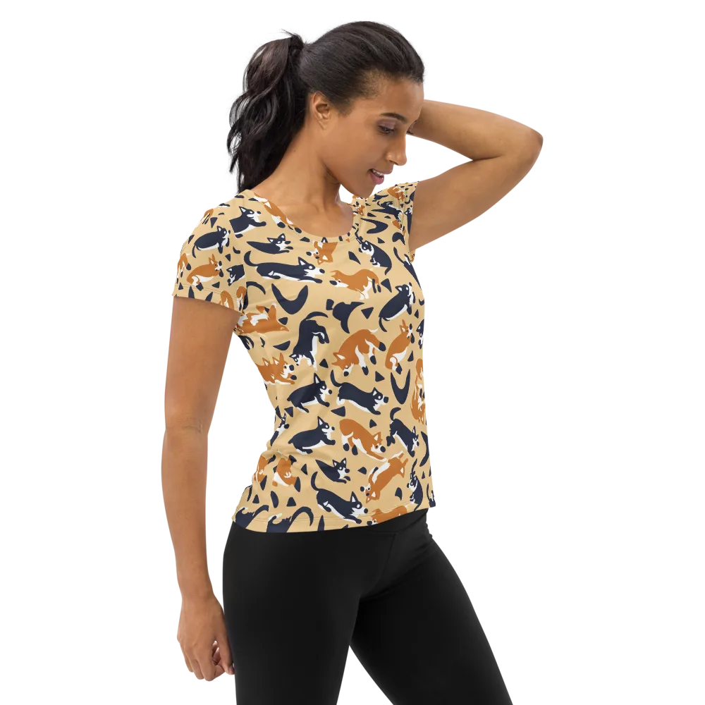 Midnight Herd on Women's Athletic T-Shirt — Right