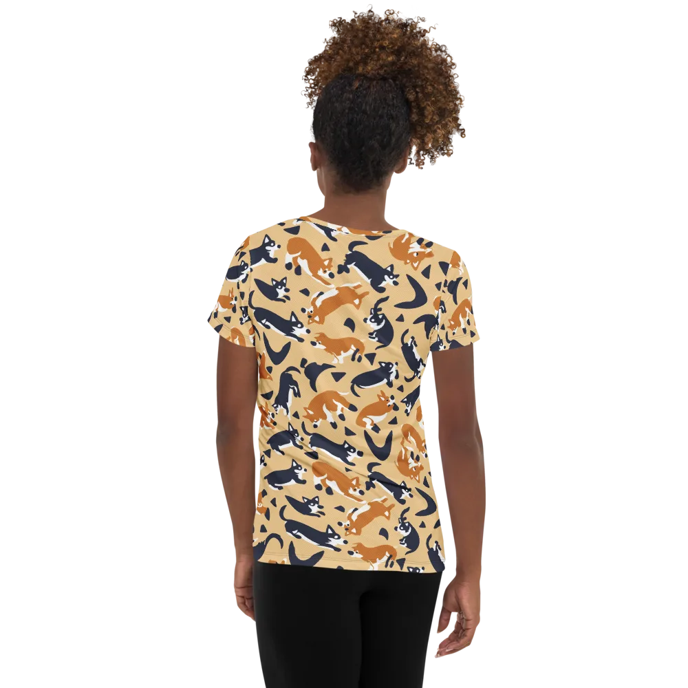 Midnight Herd on Women's Athletic T-Shirt — Back
