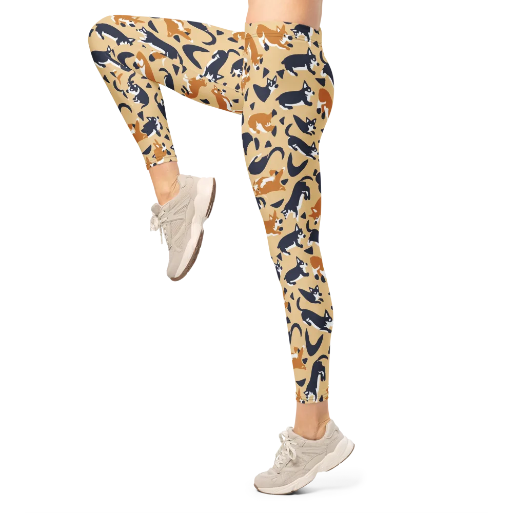 Midnight Herd on Leggings — Left
