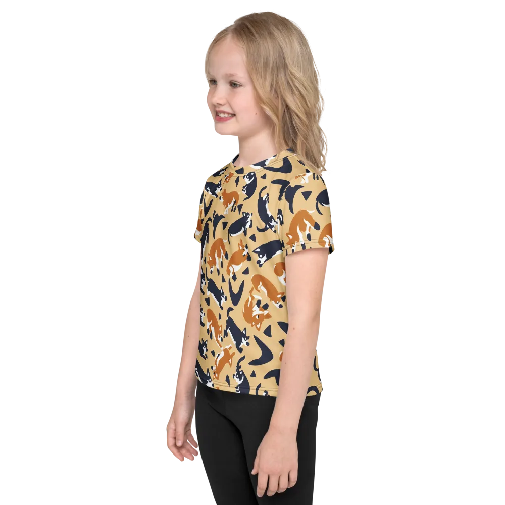 Midnight Herd on Kids Crew Neck T-Shirt — Left