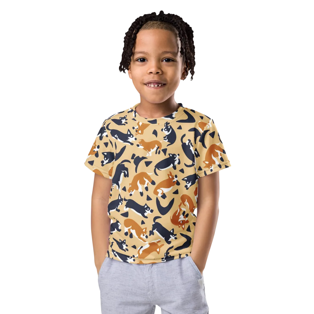Midnight Herd on Kids Crew Neck T-Shirt — Front