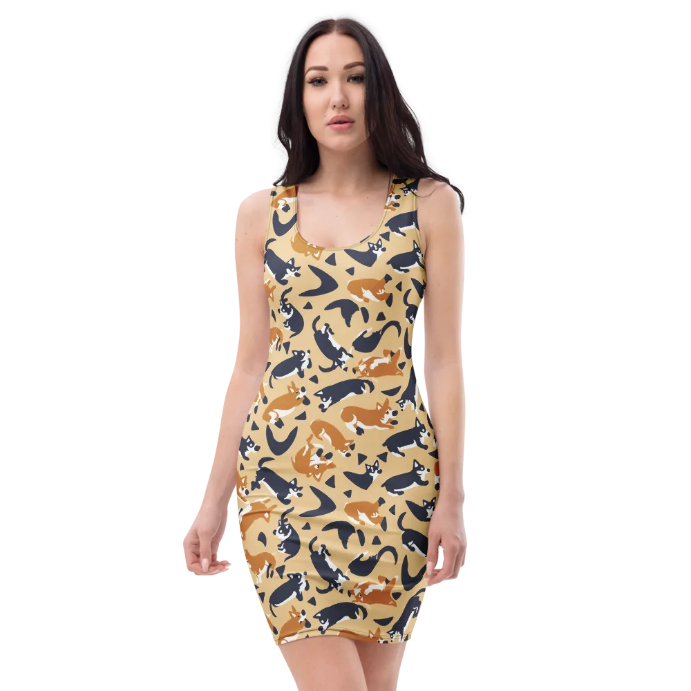 Midnight Herd on Bodycon Dress — Front
