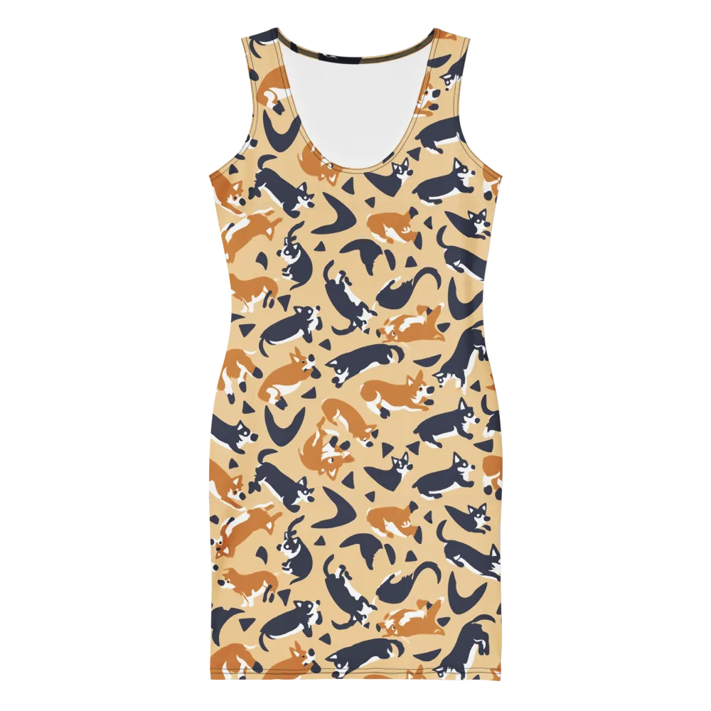 Midnight Herd on Bodycon Dress — Front