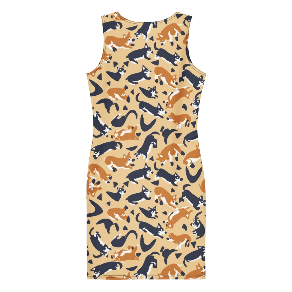 Midnight Herd on Bodycon Dress — Back