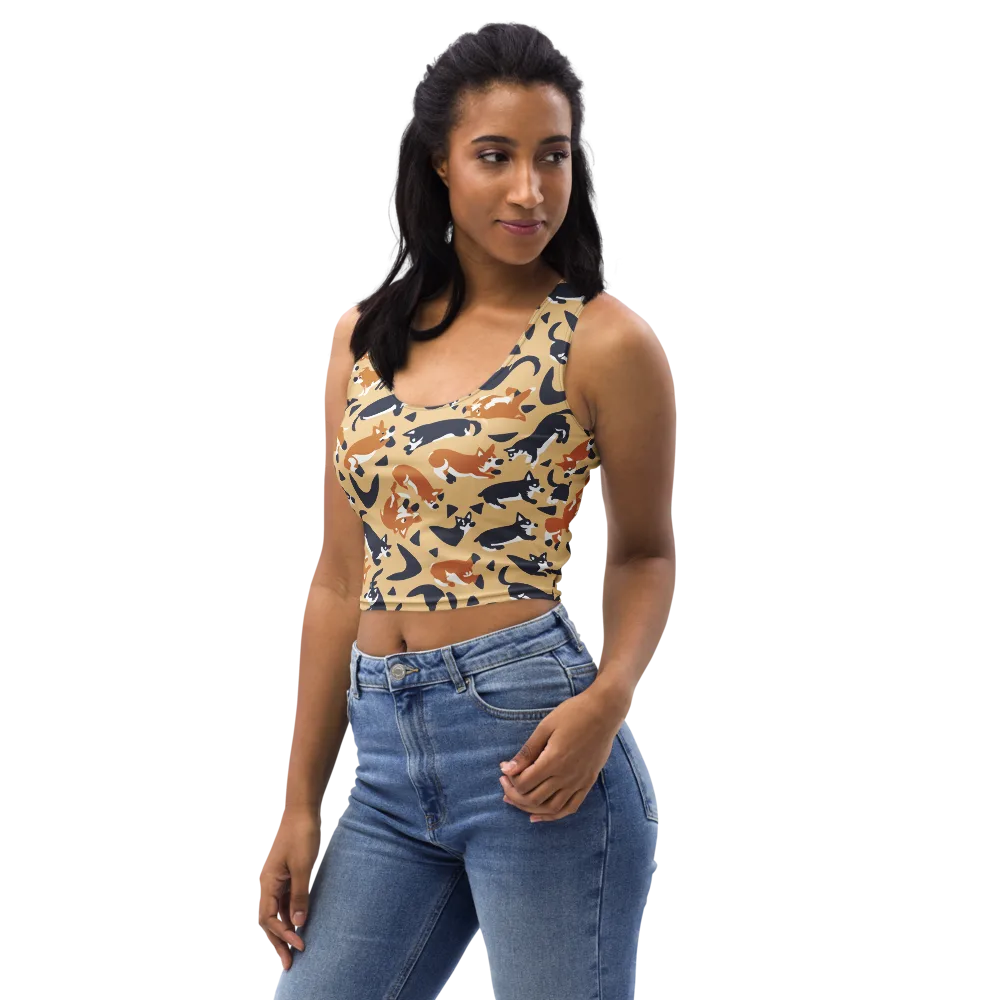Midnight Herd on Crop Top — Left Front