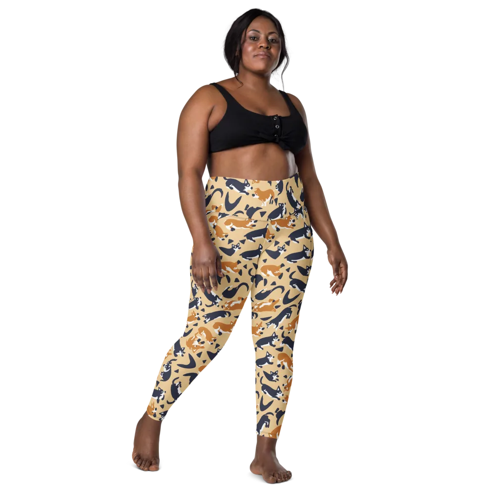 Midnight Herd on Leggings with Pockets — Front