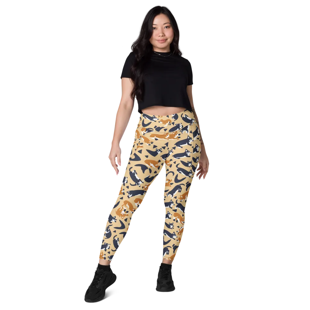 Midnight Herd on Leggings with Pockets — Front