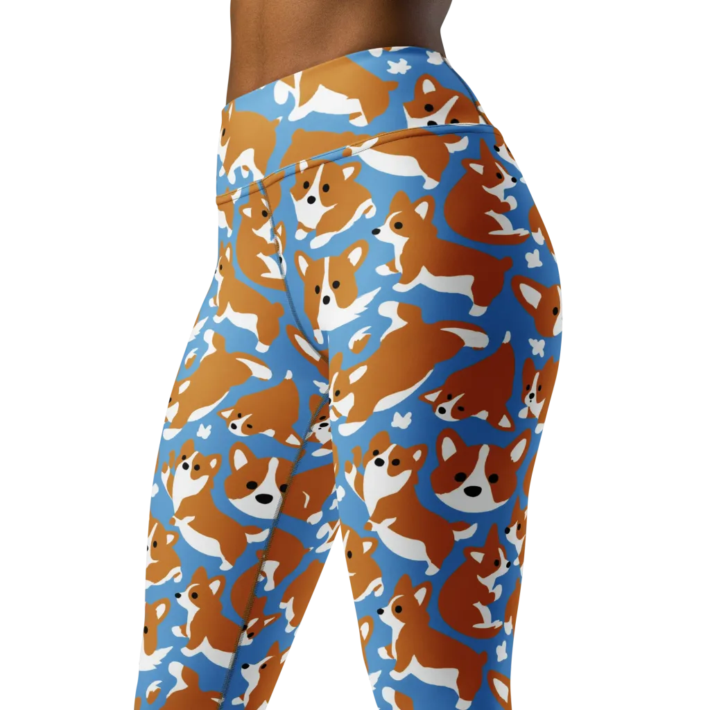 Welsh Wiggle on Yoga Leggings — Left Front