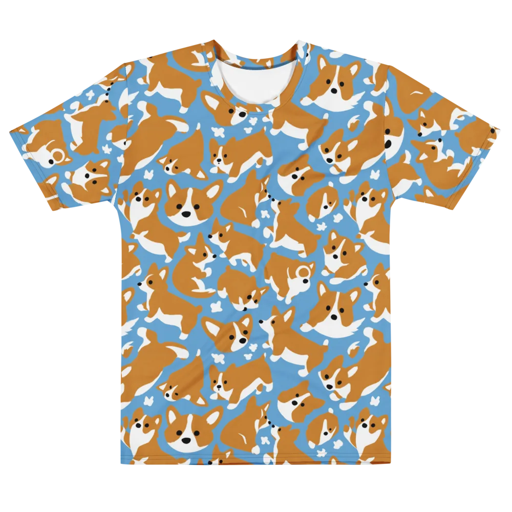 Welsh Wiggle on Men's Cotton Crew Neck T-Shirt — Front