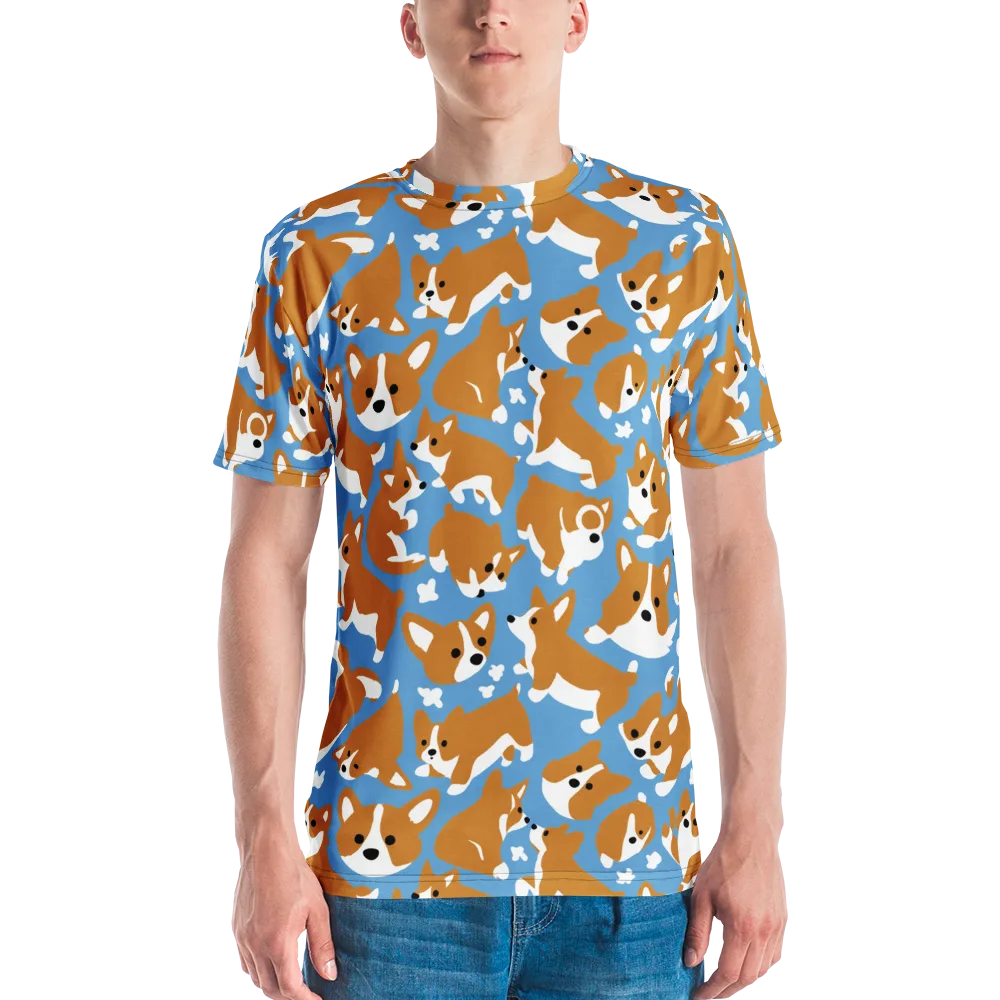 Welsh Wiggle on Men's Crew Neck T-Shirt — Front