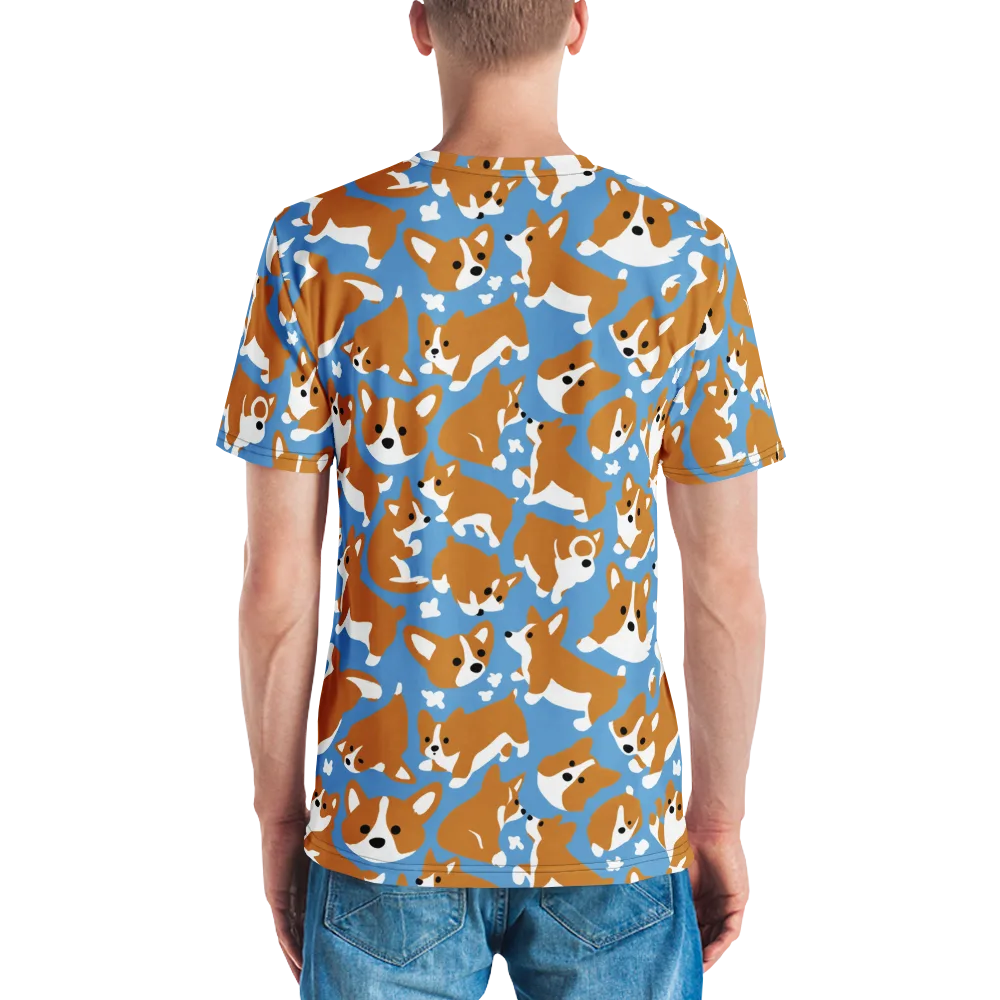 Welsh Wiggle on Men's Crew Neck T-Shirt — Back
