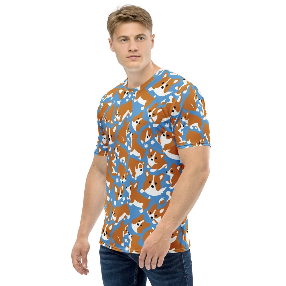 Welsh Wiggle on Men's Crew Neck T-Shirt — Left