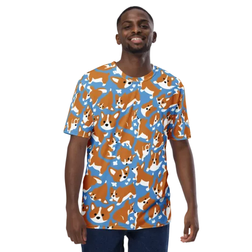 Welsh Wiggle on a Men's Crew Neck T-Shirt