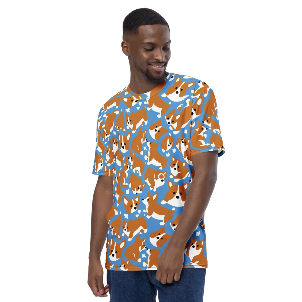 Welsh Wiggle on Men's Crew Neck T-Shirt — Left