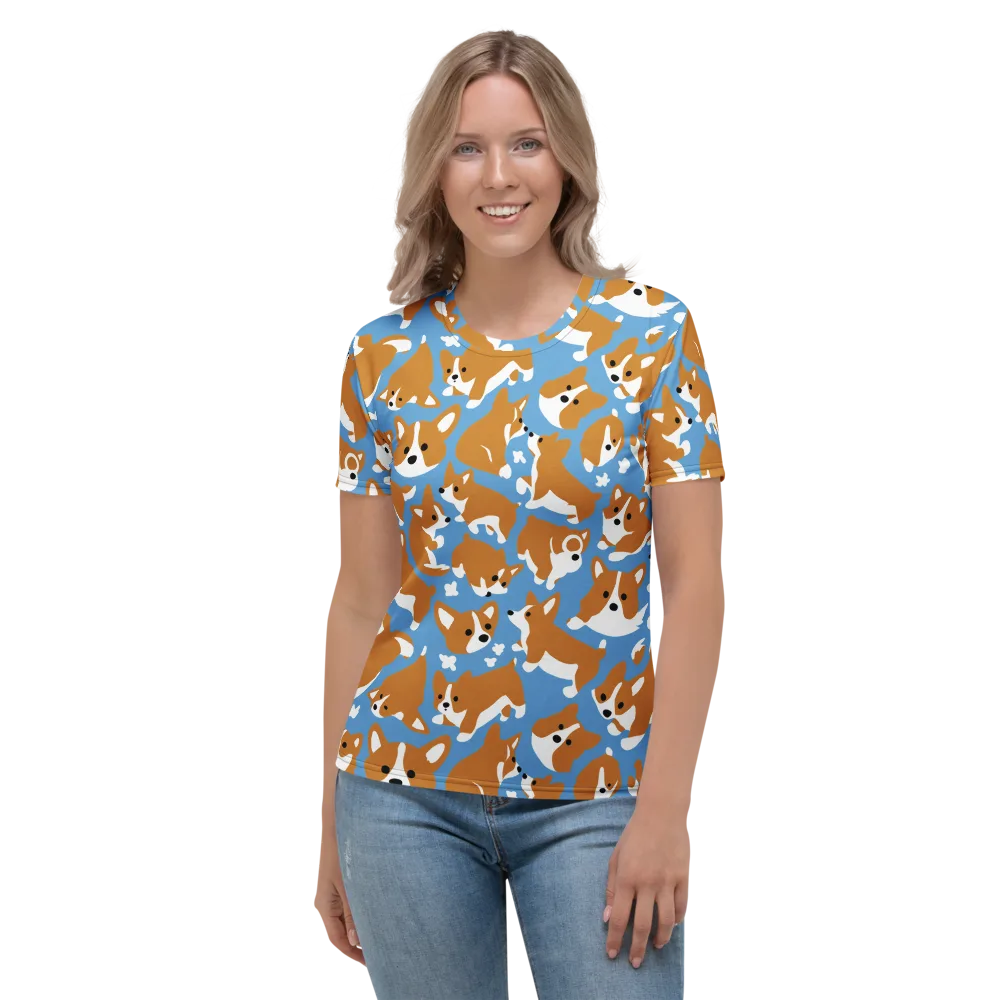 Welsh Wiggle on Women's Crew Neck T-Shirt — Front