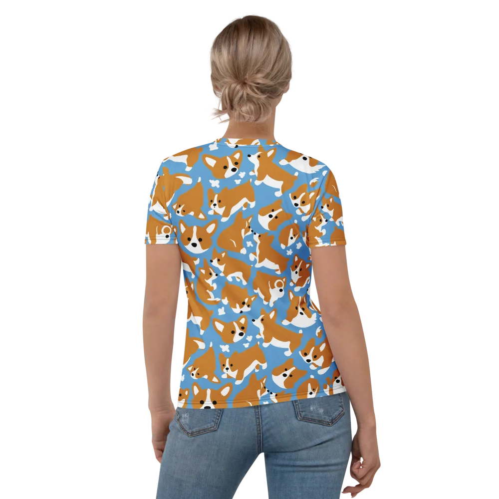 Welsh Wiggle on Women's Crew Neck T-Shirt — Back
