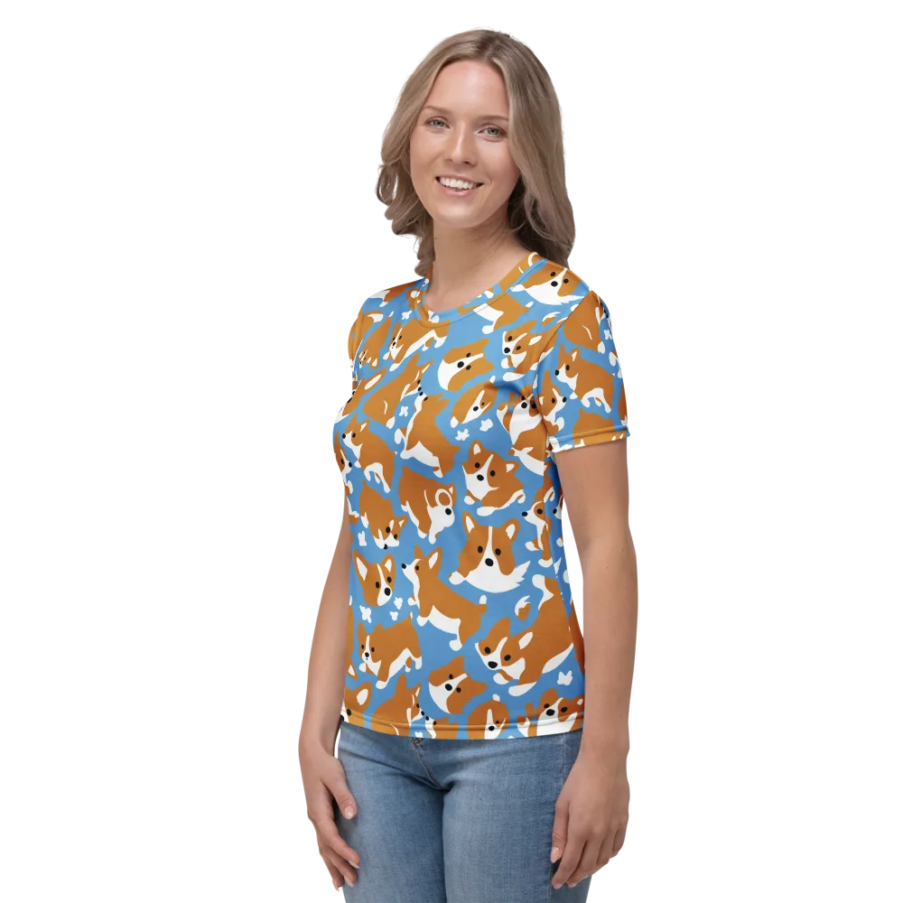 Welsh Wiggle on Women's Crew Neck T-Shirt — Left