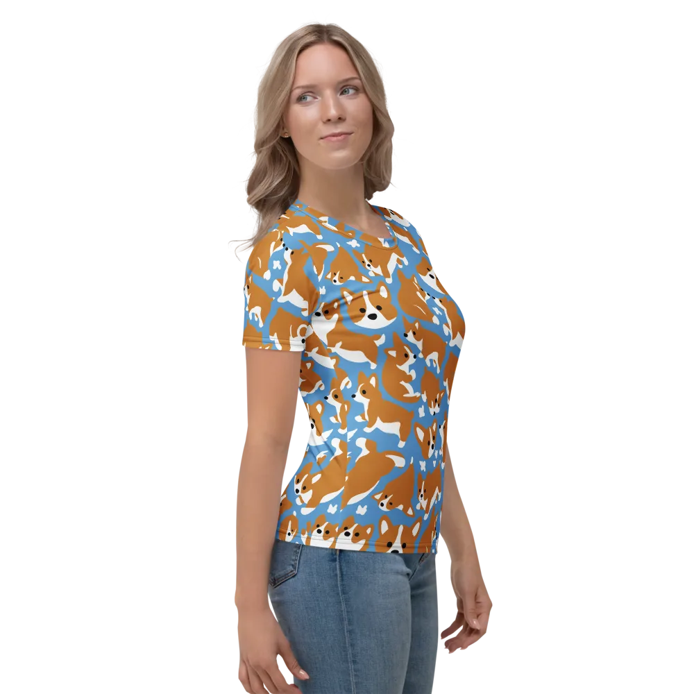 Welsh Wiggle on Women's Crew Neck T-Shirt — Right