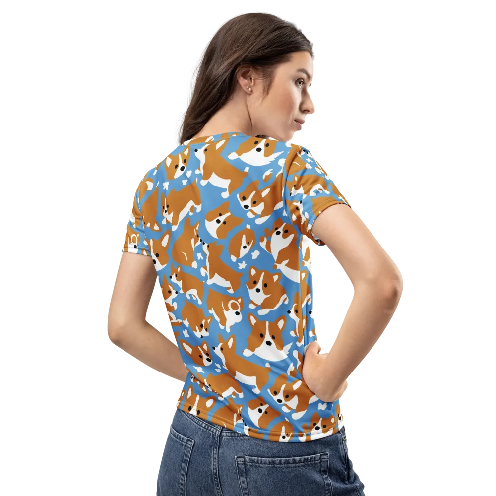 Welsh Wiggle on Women's Crew Neck T-Shirt — Back