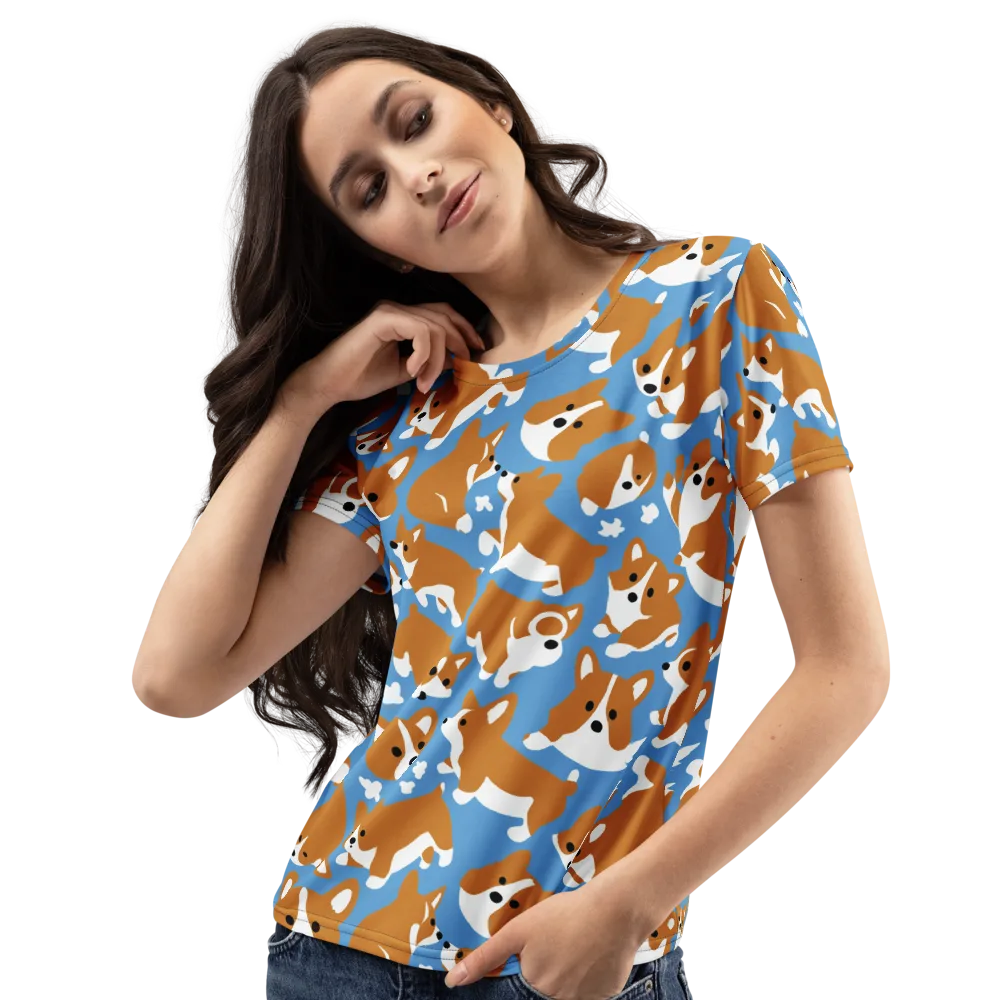 Welsh Wiggle on Women's Crew Neck T-Shirt — Left Front