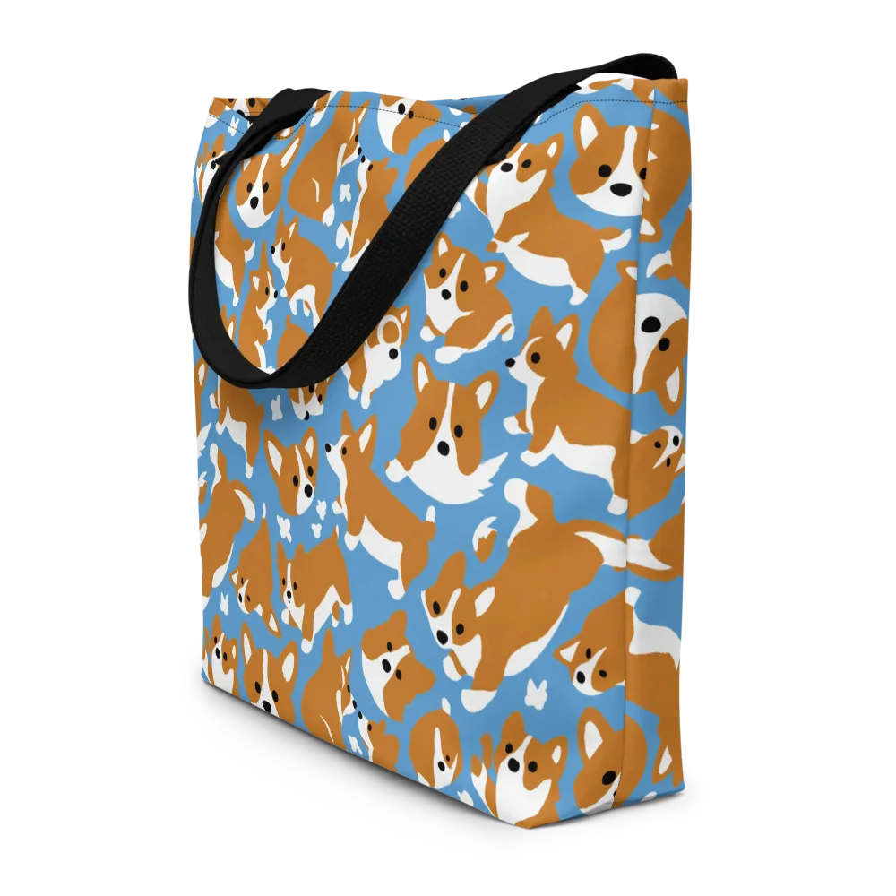 Welsh Wiggle on Large Tote Bag W/ Pocket — Front