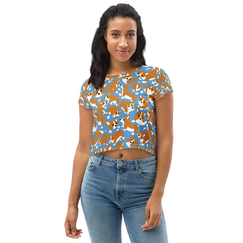 Welsh Wiggle on Crop Tee — Front